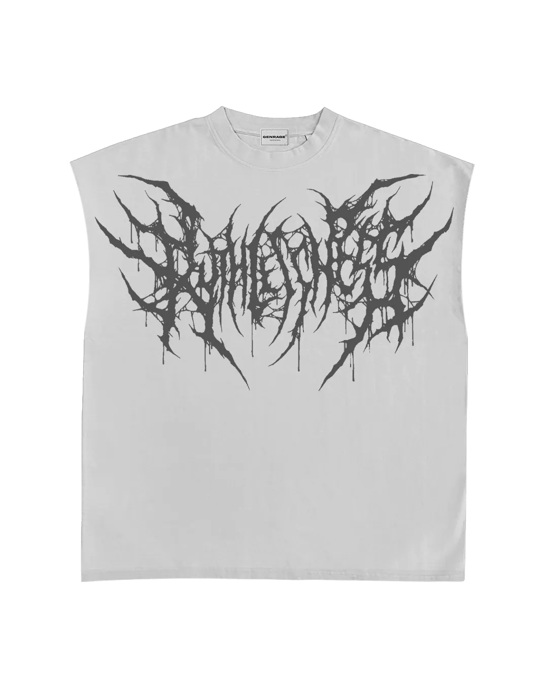 Ruthless Light Grey Unisex Boxy Vest