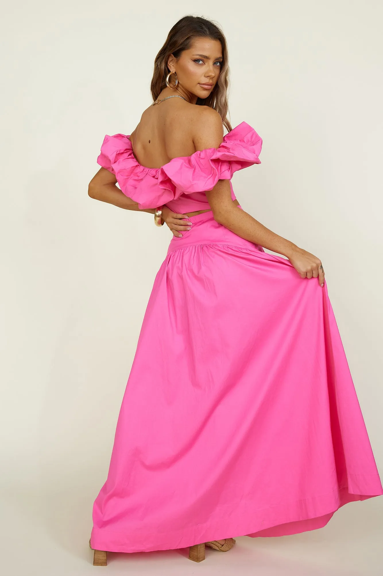 SEVEN WONDERS Savannah Maxi Skirt Fuchsia