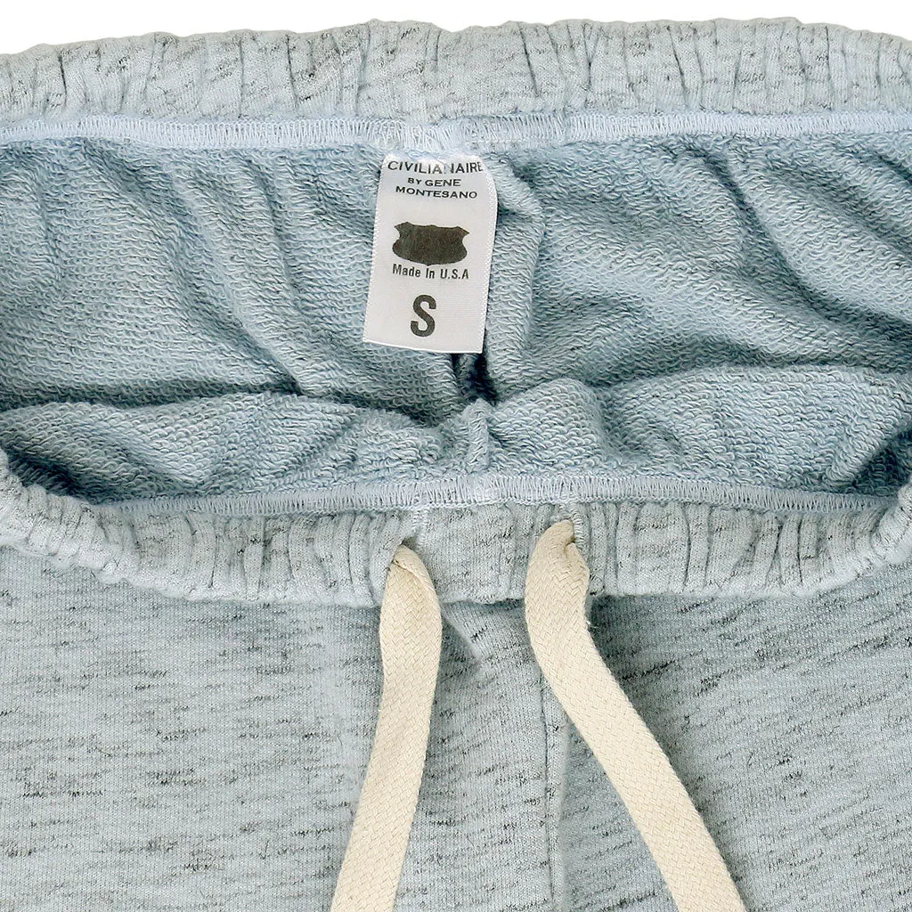 Streaky French Terry "Peace" Sweatpants - Skyra Blue