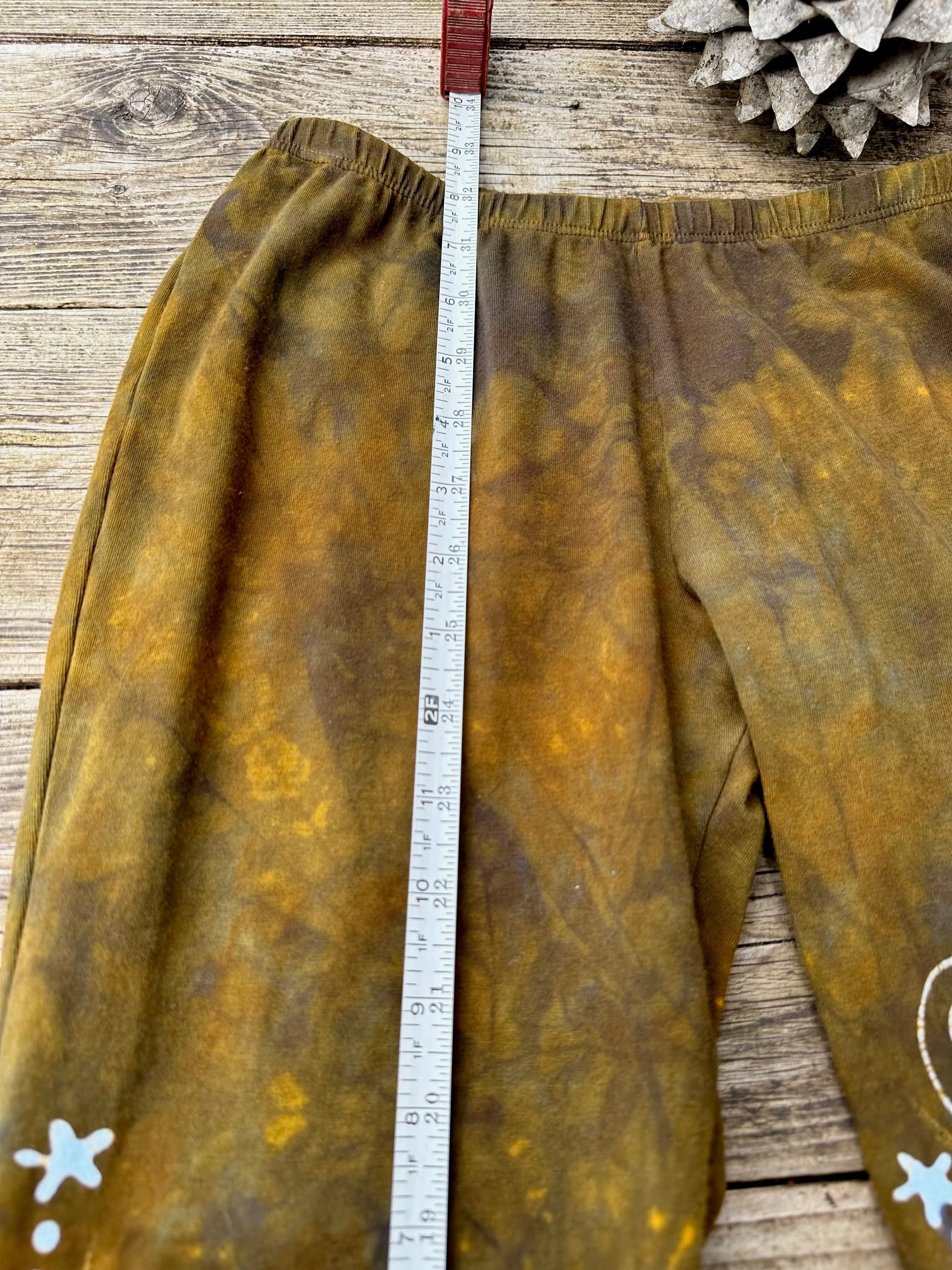 Sun Gold and Deep Purple Sun Batik Leggings - Size Small ONLY