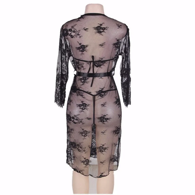 Transparent Lace see Through  Lingerie set