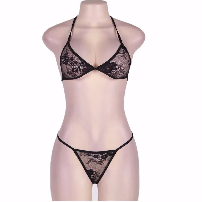 Transparent Lace see Through  Lingerie set