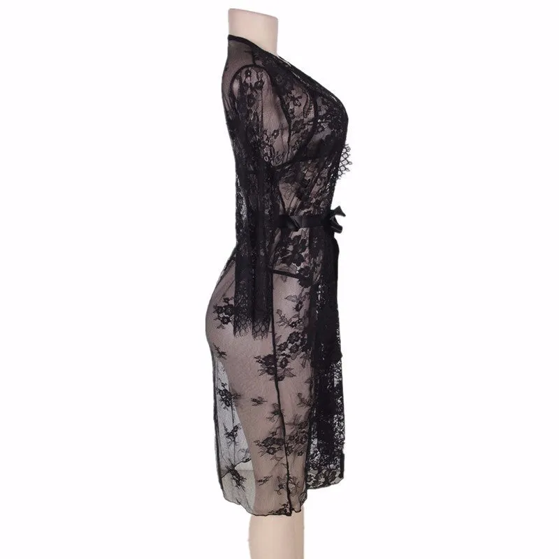 Transparent Lace see Through  Lingerie set