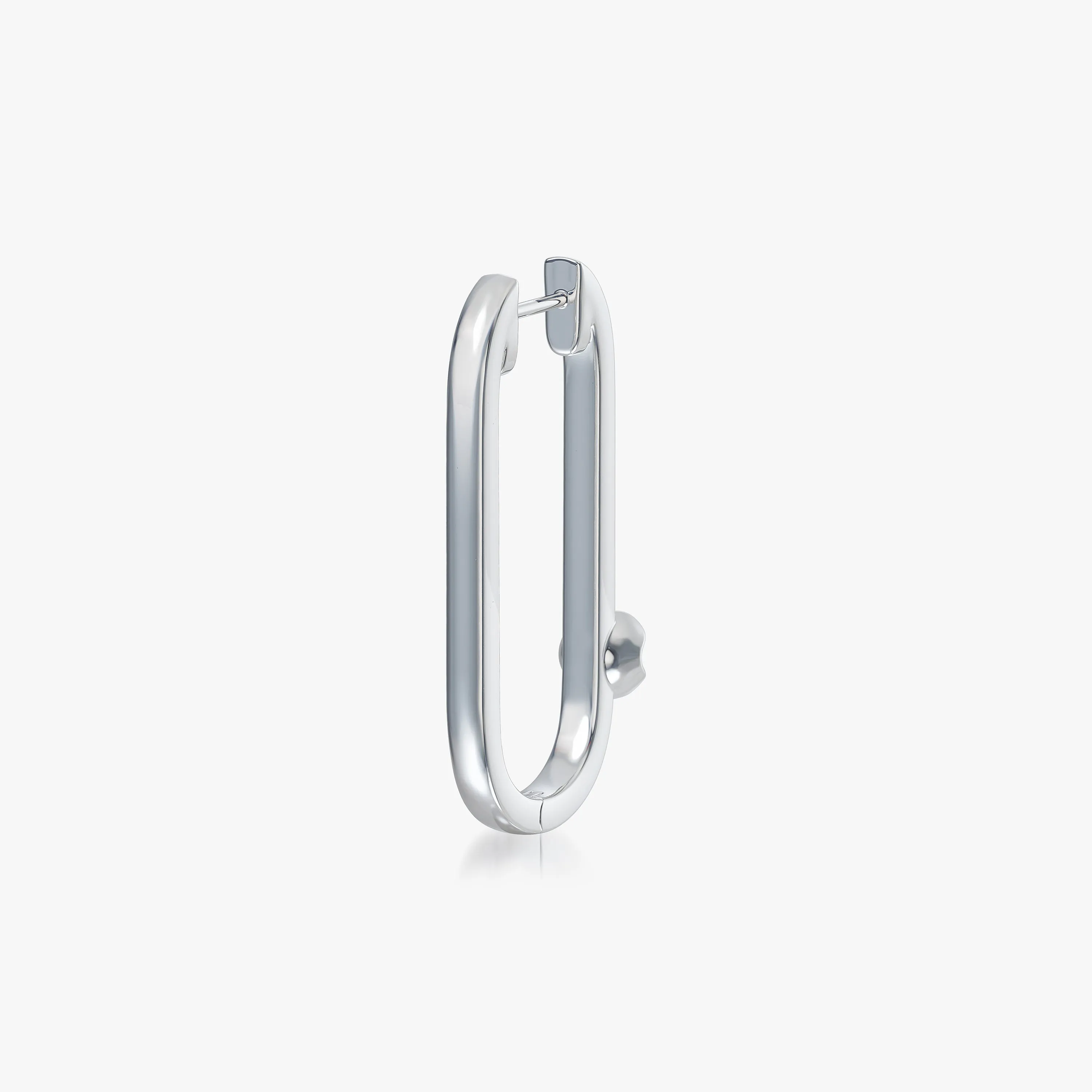 U-shaped Hoop Diamond Earrings