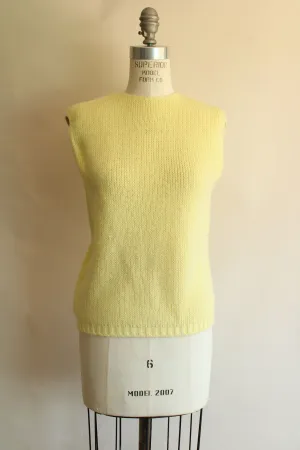 Vintage 1960s Classic Creations Yellow Knit Sweater Vest