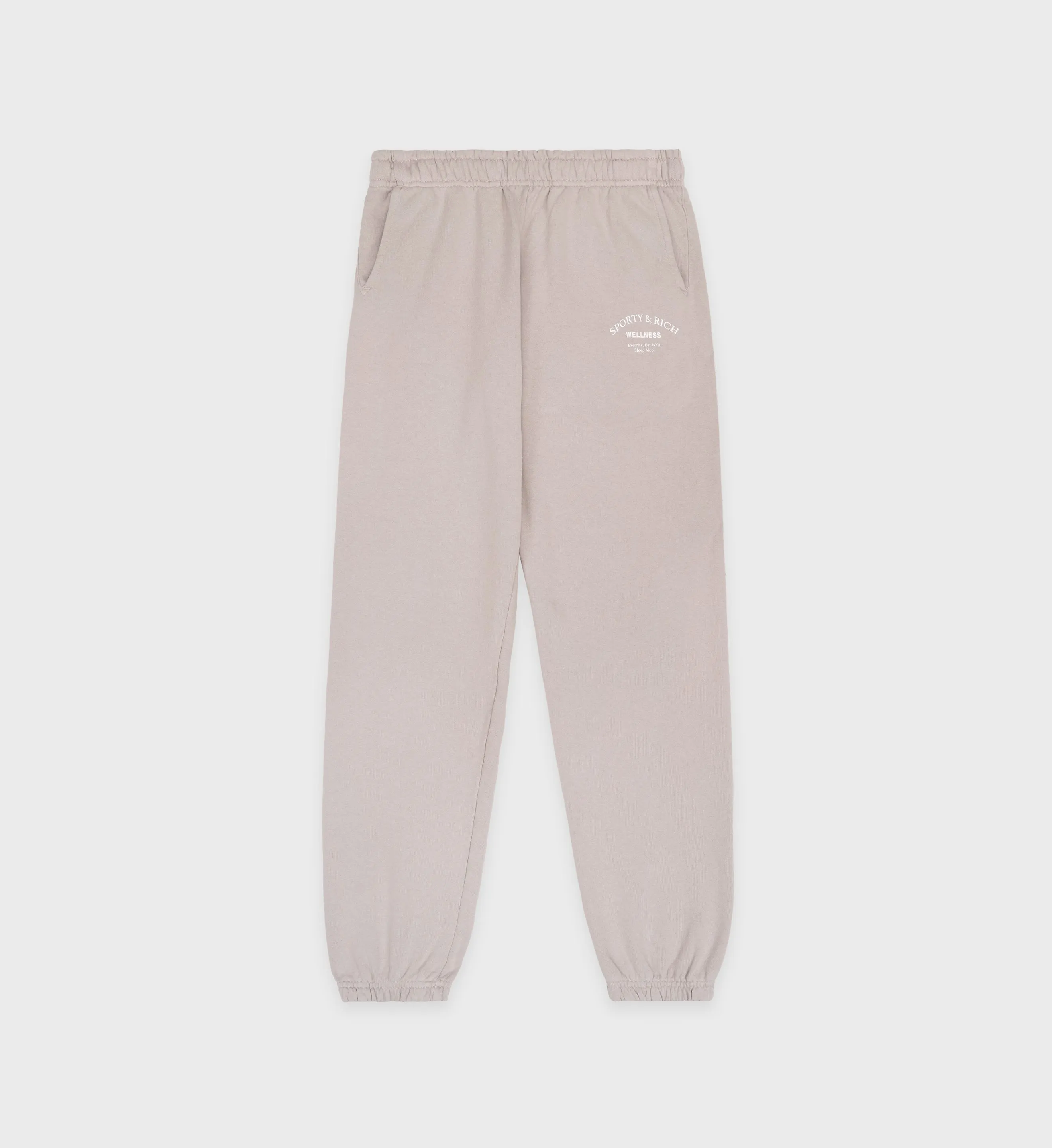 Wellness Studio Sweatpant - Dove/White